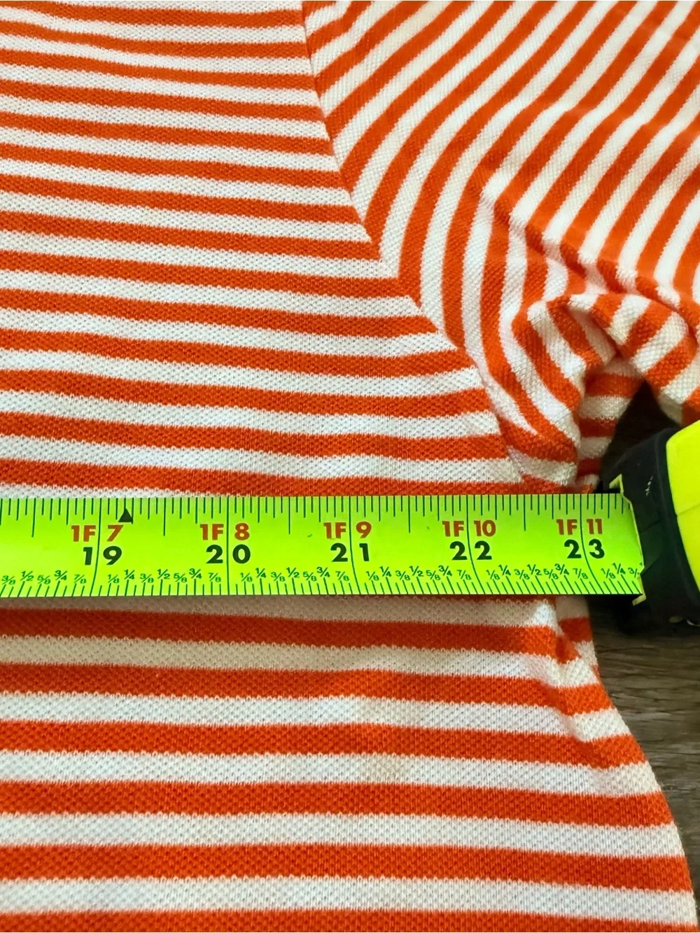 Polo by Ralph Lauren Orange and White Striped Polo Shirt